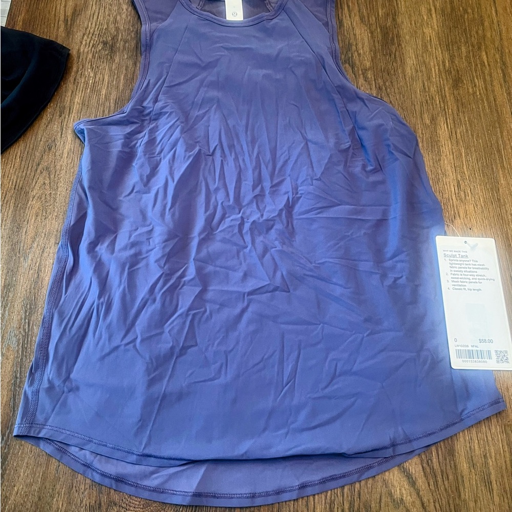 New Lululemon Athletica Purple Sculpt Tank